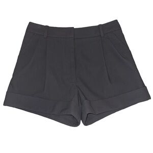 3.1 Phillip Lim Grey Gray High Waist Linen Blend Cuffed Shorts Size 8